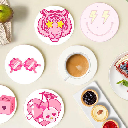 Hot Pink Preppy Icons paint by numbers coasters – image 17