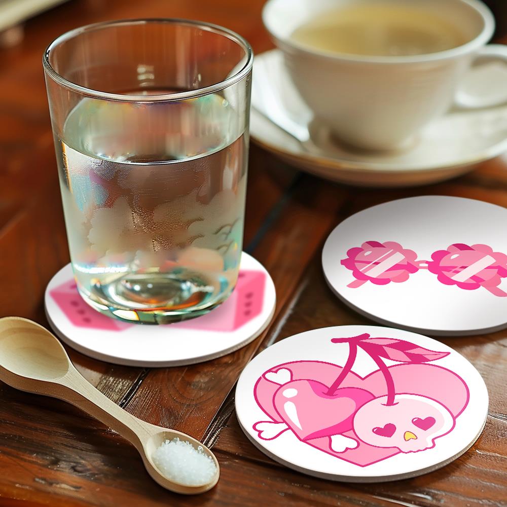 Hot Pink Preppy Icons paint by numbers coasters – image 19