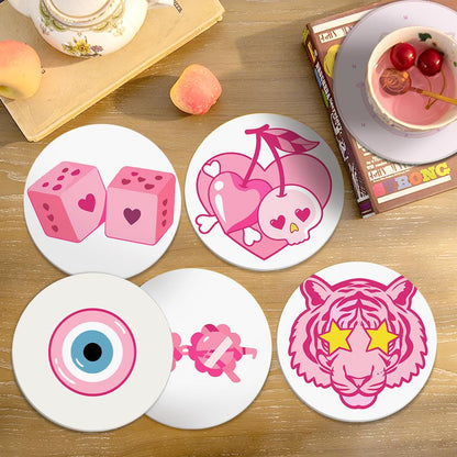 Hot Pink Preppy Icons paint by numbers coasters – image 20