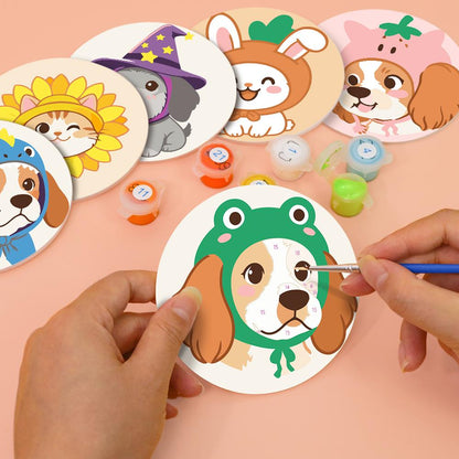 Costumed Puppy Dress-Up paint by numbers coasters – image 6
