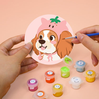 Costumed Puppy Dress-Up paint by numbers coasters – image 7