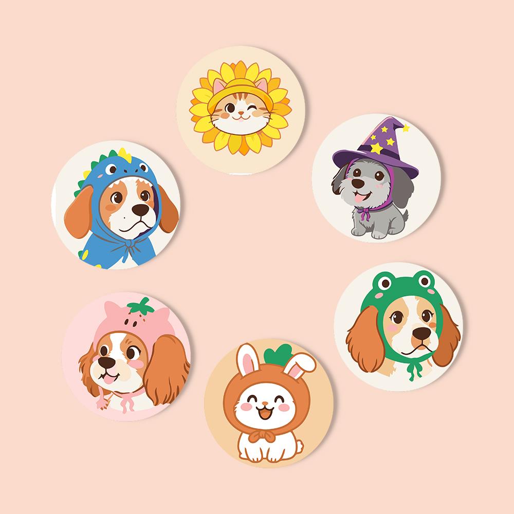 Costumed Puppy Dress-Up paint by numbers coasters – image 12