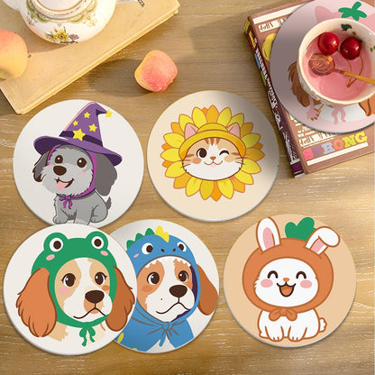 Costumed Puppy Dress-Up paint by numbers coasters – image 15