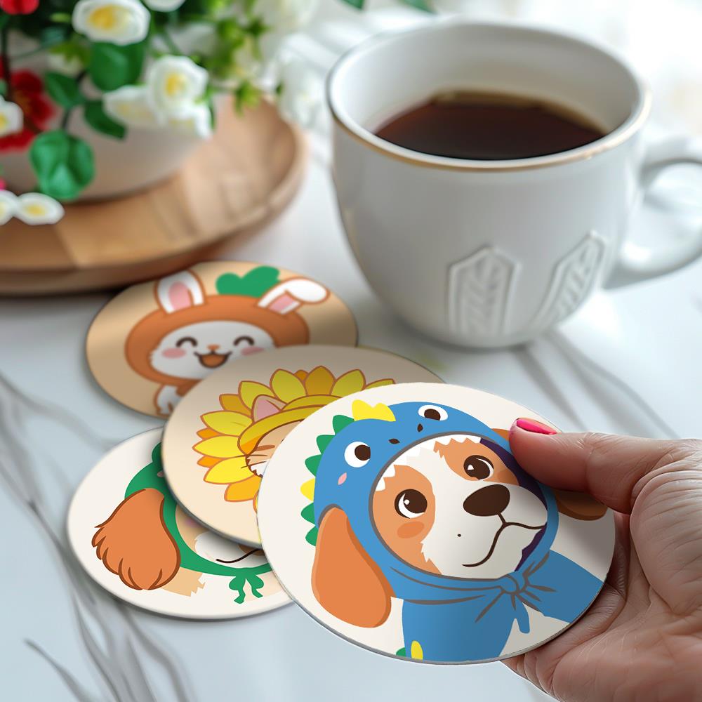 Costumed Puppy Dress-Up paint by numbers coasters – image 17