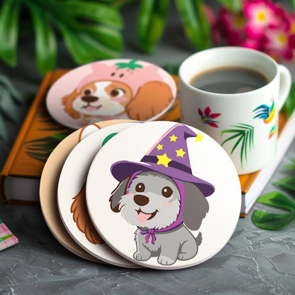Costumed Puppy Dress-Up paint by numbers coasters – image 19