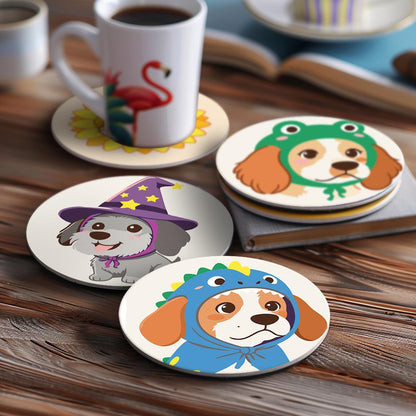 Costumed Puppy Dress-Up paint by numbers coasters – image 20