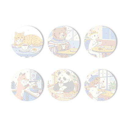 Cafe Critters Coffee Break paint by numbers coasters – image 11
