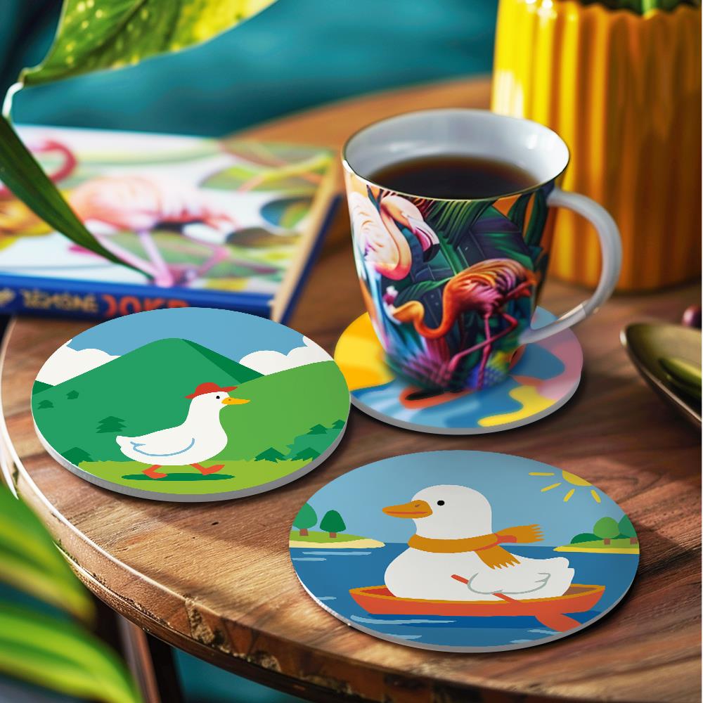 Duck and Black Cat Getaways paint by numbers coasters – image 16