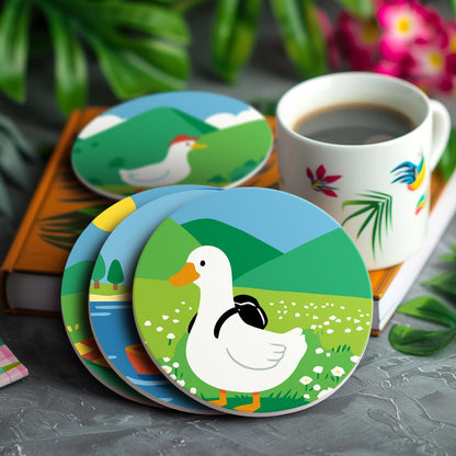 Duck and Black Cat Getaways paint by numbers coasters – image 21