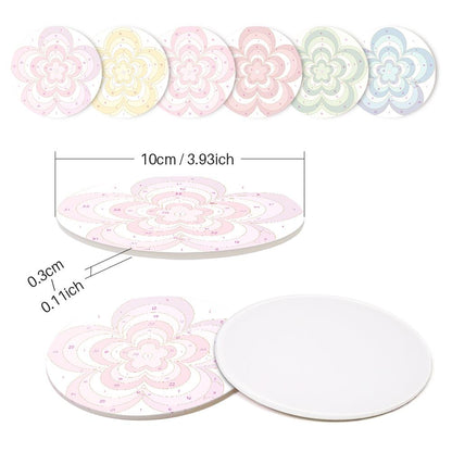 Groovy Layered Daisies paint by numbers coasters – image 9