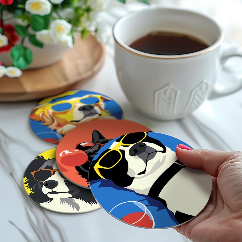 Cool Pets in Sunglasses paint by numbers coasters – image 18
