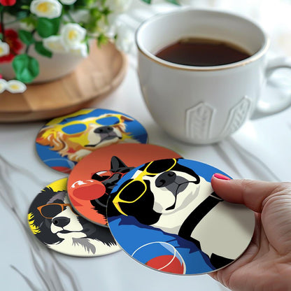 Cool Pets in Sunglasses paint by numbers coasters – image 18