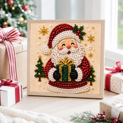 Santa's Present by a Little Tree pearl painting – image 4