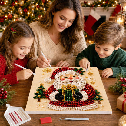 Santa's Present by a Little Tree pearl painting – image 15