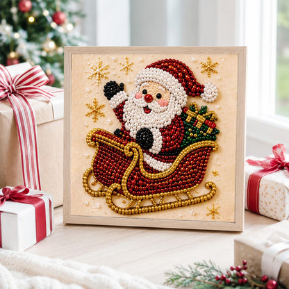 Jolly Santa's Red Sleigh pearl painting – image 4