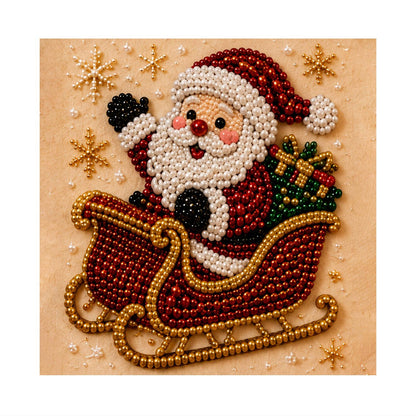 Jolly Santa's Red Sleigh pearl painting – image 11
