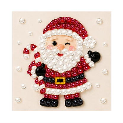 Winking Santa with Candy Cane pearl painting – image 11