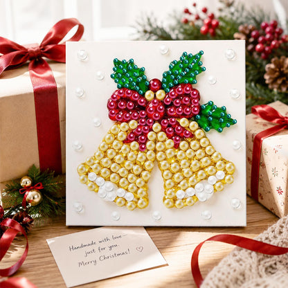 Golden Bells with Holly Bow pearl painting – image 2