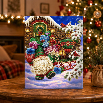 Gift-Laden Gnome and Sleigh pearl painting – image 5