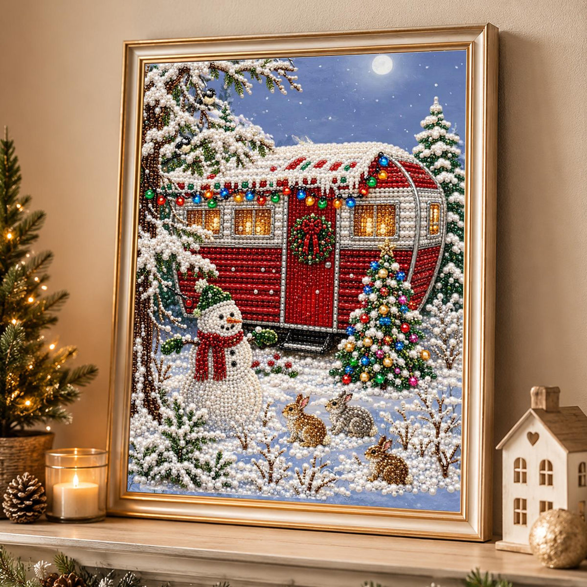 Holiday Camper in the Pines pearl painting – image 4