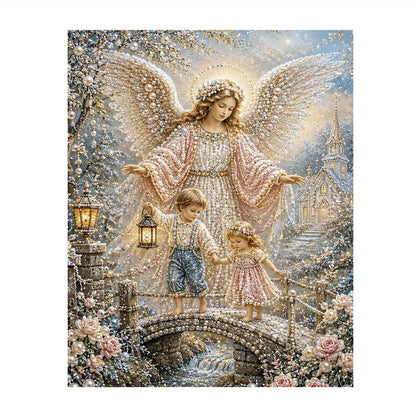 Guardian Angel on the Bridge pearl painting – image 11