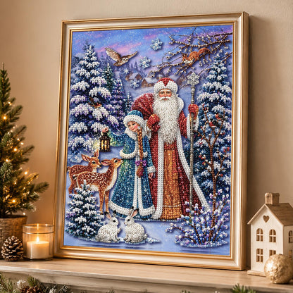 Father Frost and Snow Maiden pearl painting – image 4