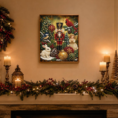 Nutcracker with Woodland Friends pearl painting – image 3