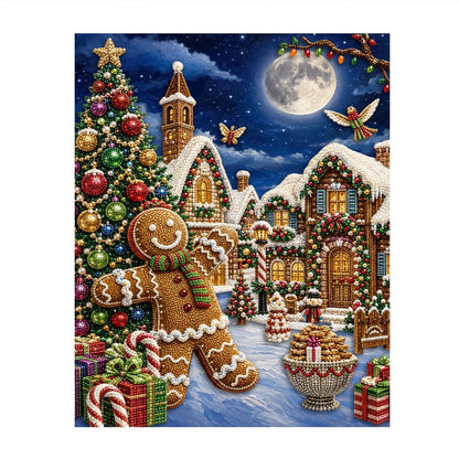Gingerbread Man Under the Moon pearl painting – image 11