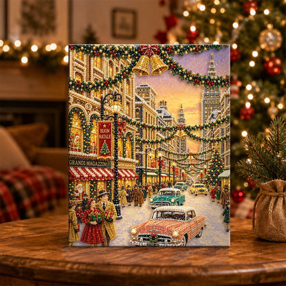 Fifties Cars on a Festive Avenue pearl painting – image 5