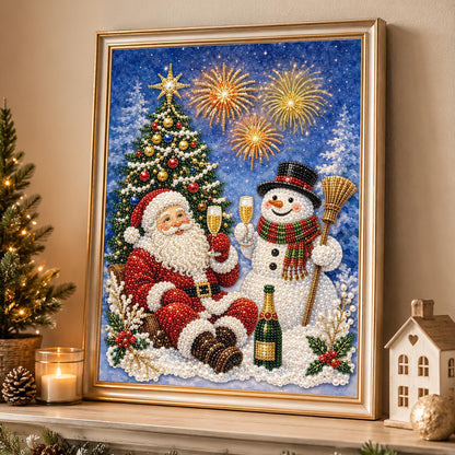 Bubbly Toast with the Snowman pearl painting – image 4