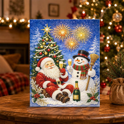 Bubbly Toast with the Snowman pearl painting – image 5
