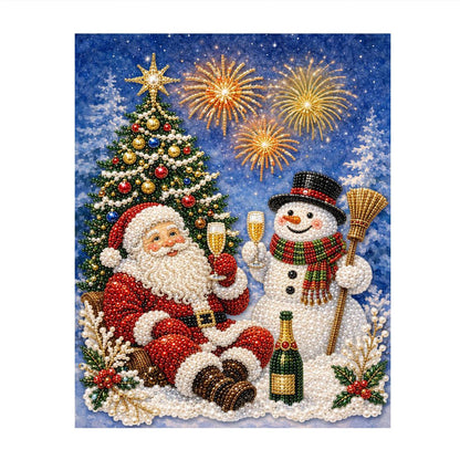 Bubbly Toast with the Snowman pearl painting – image 11