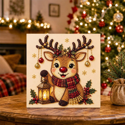 Reindeer with a Glowing Lantern pearl painting – image 5