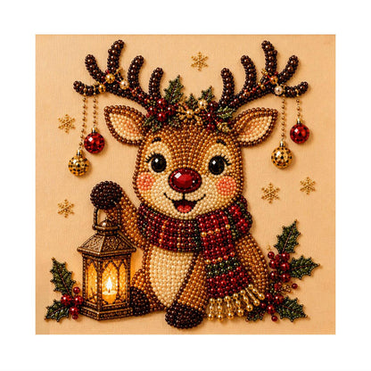 Reindeer with a Glowing Lantern pearl painting – image 11