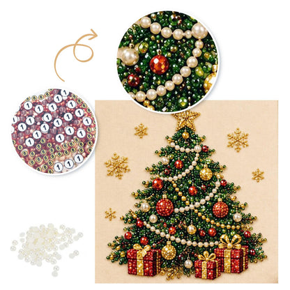 Star-Topped Tree with Presents pearl painting – image 6