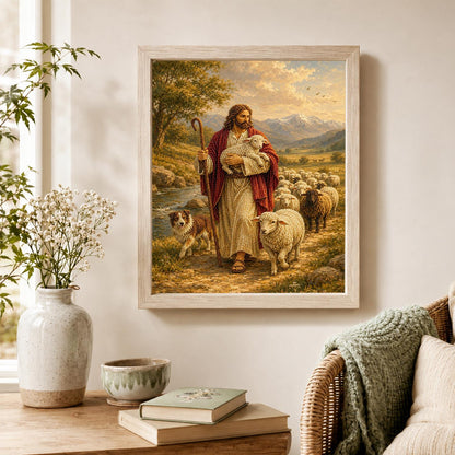 Good Shepherd in Golden Valley pearl painting – image 4