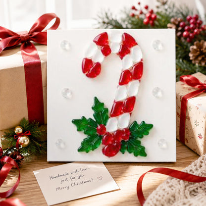 Peppermint Cane and Holly Sprig pearl painting – image 2