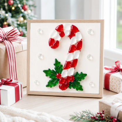 Peppermint Cane and Holly Sprig pearl painting – image 4