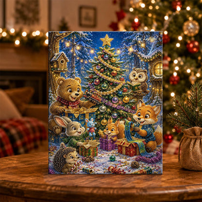 Forest Friends Opening Gifts pearl painting – image 5