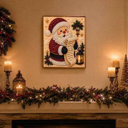 Santa's List by Lantern Light pearl painting – image 3