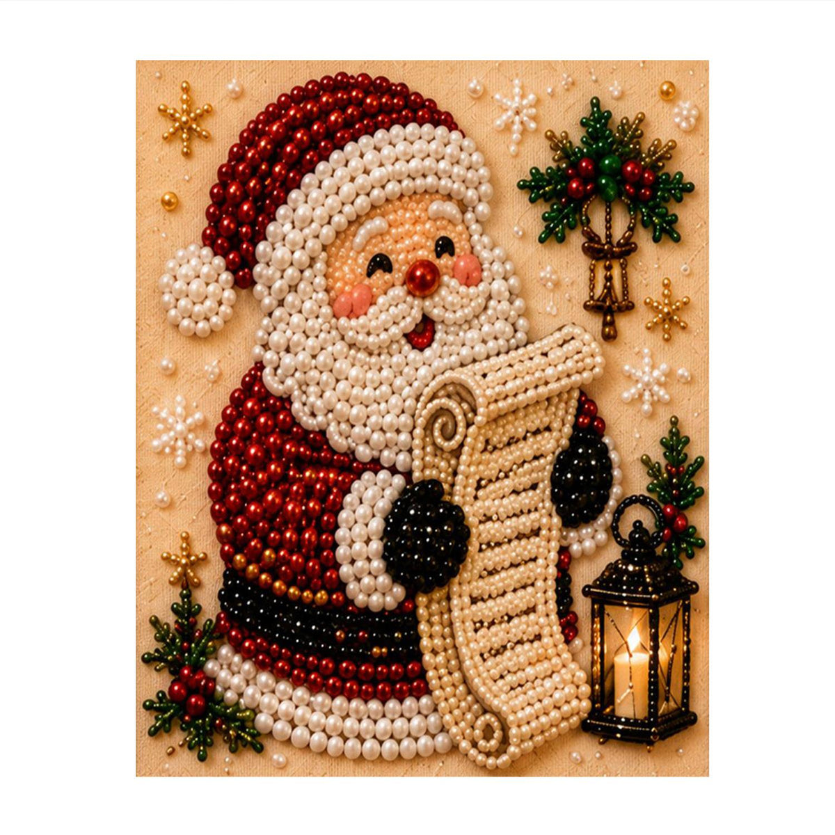 Santa's List by Lantern Light pearl painting – image 11