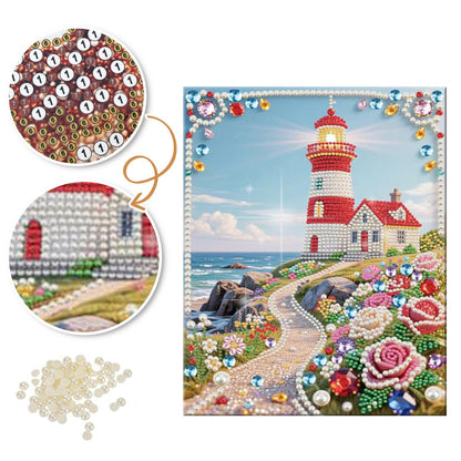 Rose Path to the Lighthouse pearl painting – image 6