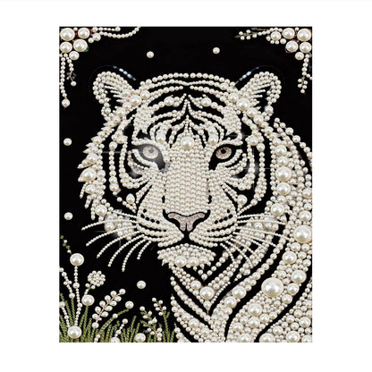 White Tiger in Meadow Grass pearl painting – image 11