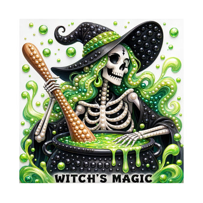 Skeleton Witch at the Cauldron pearl painting – image 11