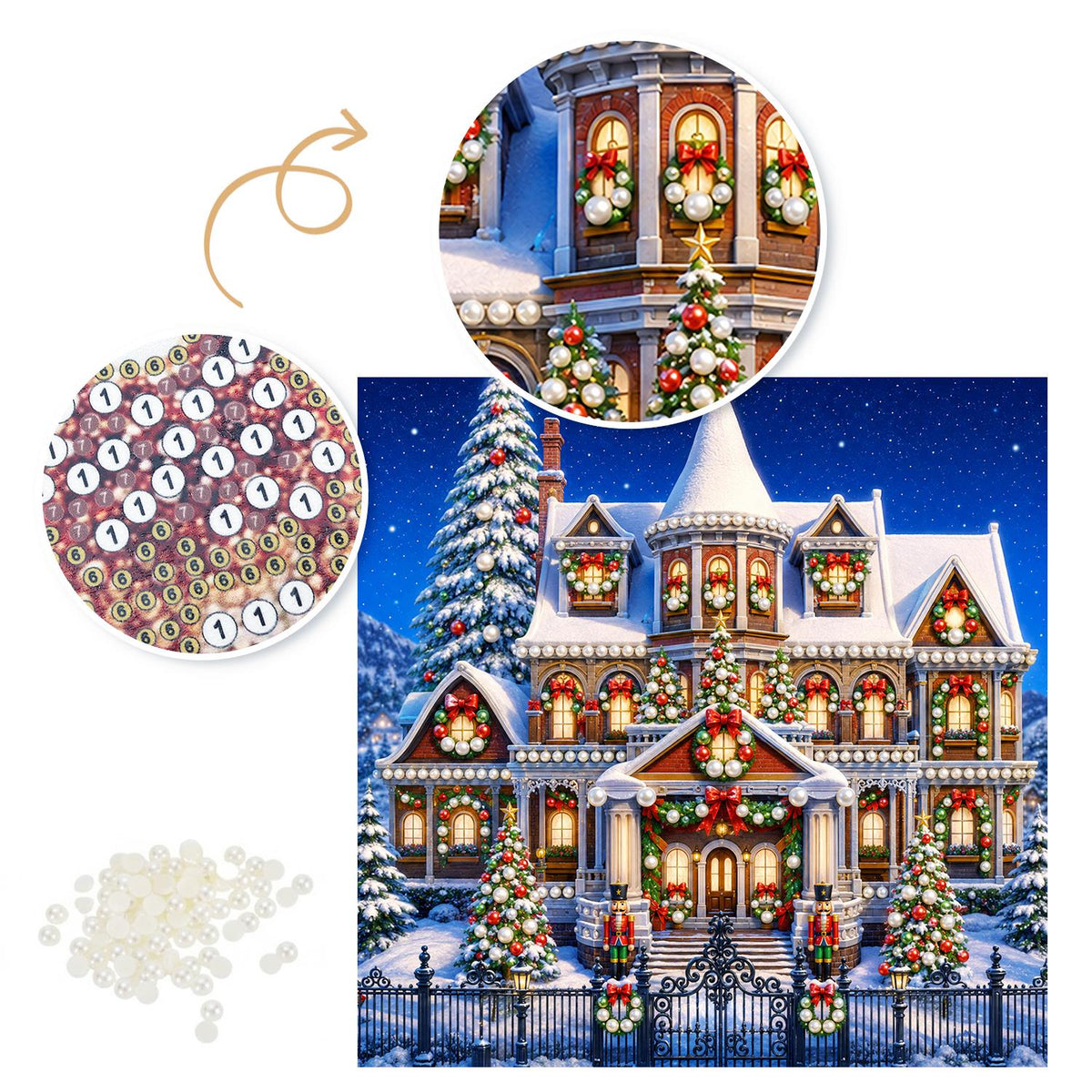 Victorian Manor Aglow pearl painting – image 6
