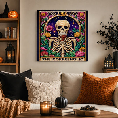 Floral Skeleton pearl painting – image 3