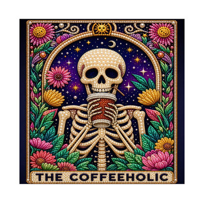 Floral Skeleton pearl painting – image 11