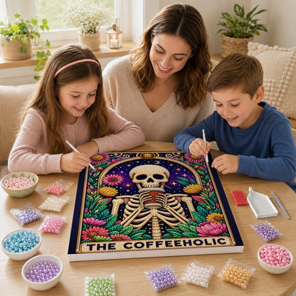 Floral Skeleton pearl painting – image 15