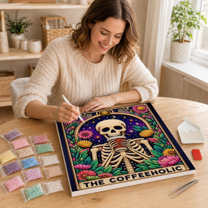Floral Skeleton pearl painting – image 16