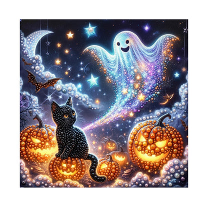 Black Cat and Starry Ghost pearl painting – image 11